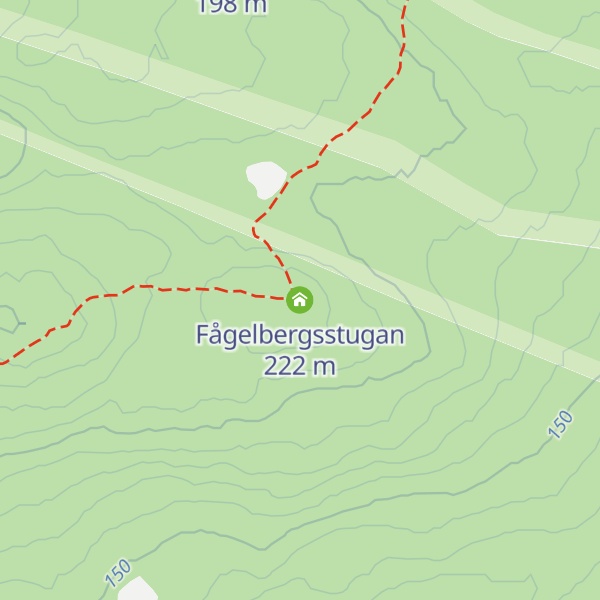 Map of Fågelbergsstugan