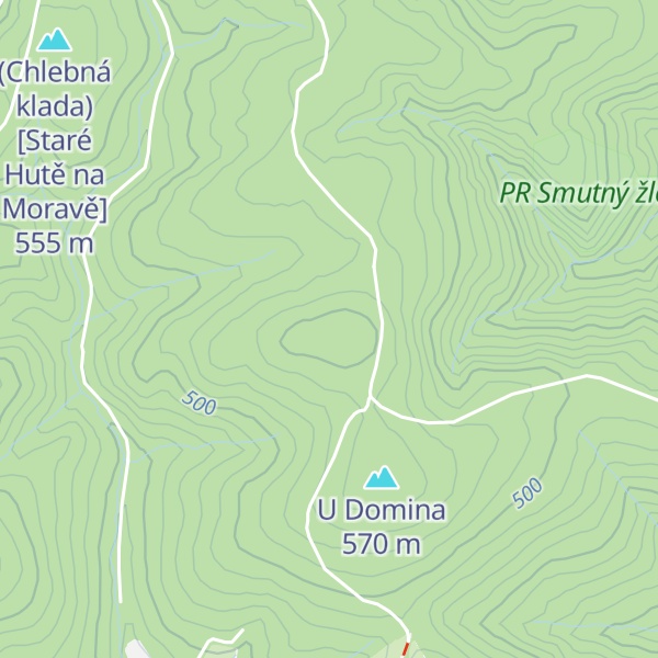 Map of Pěkná hora