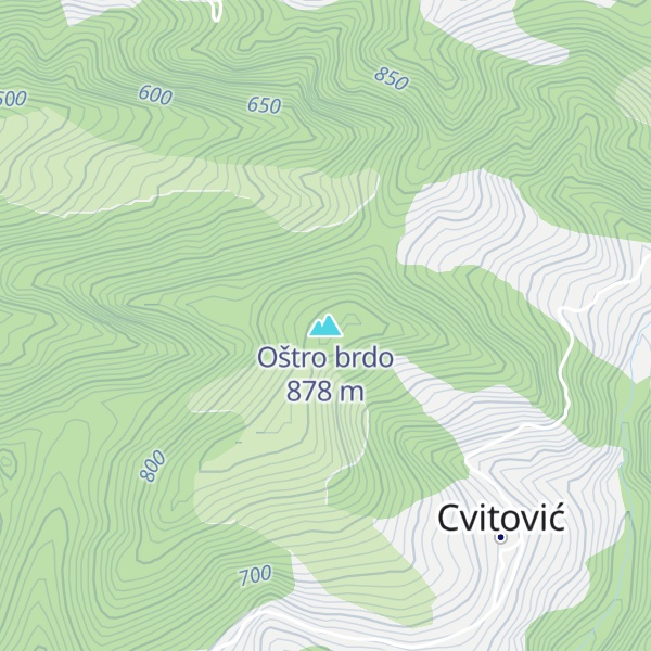 Map of Oštro brdo