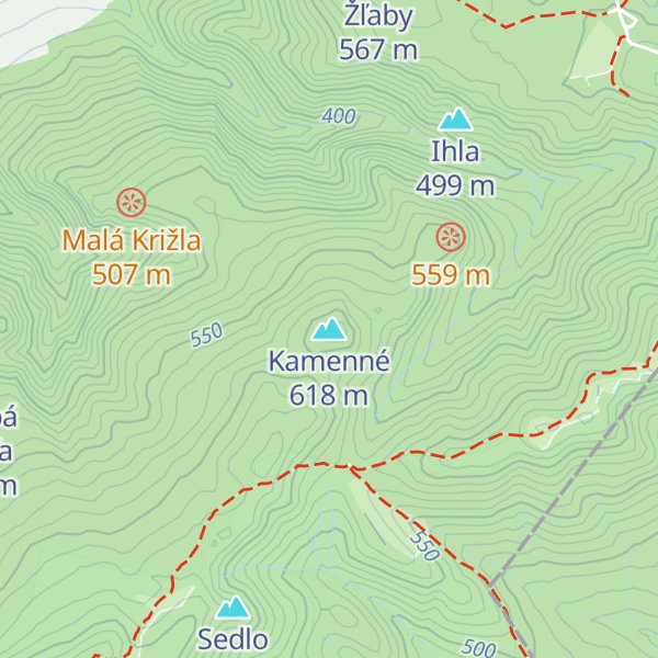 Map of Kamenné