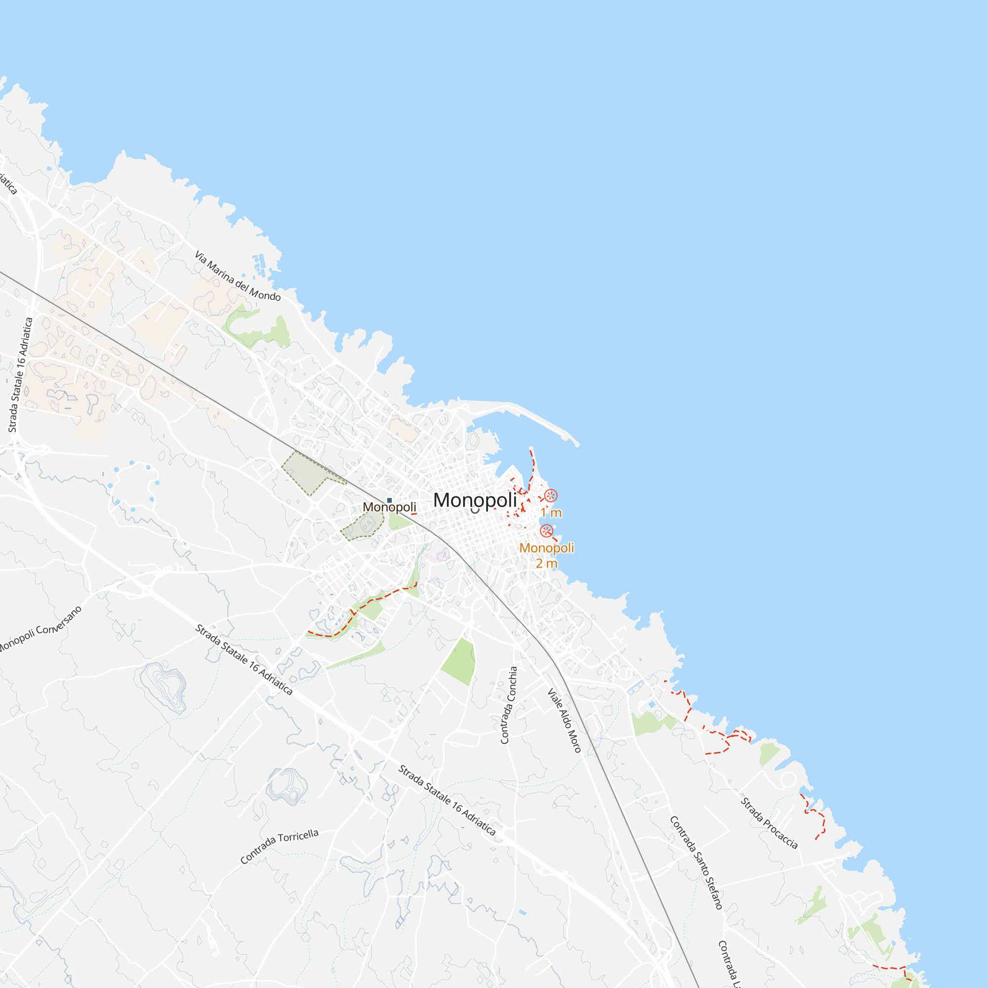 Monopoli tourist information map