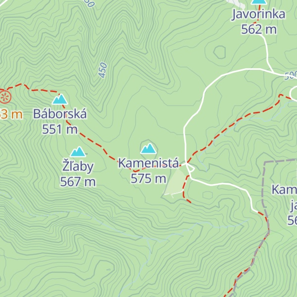 Map of Kamenistá