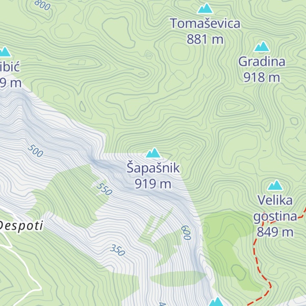 Map of Šapašnik