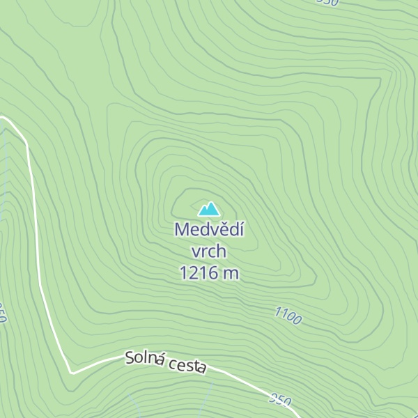 Map of Medvědí vrch