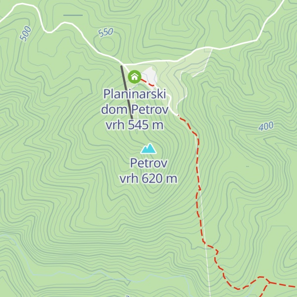 Map of Petrov vrh
