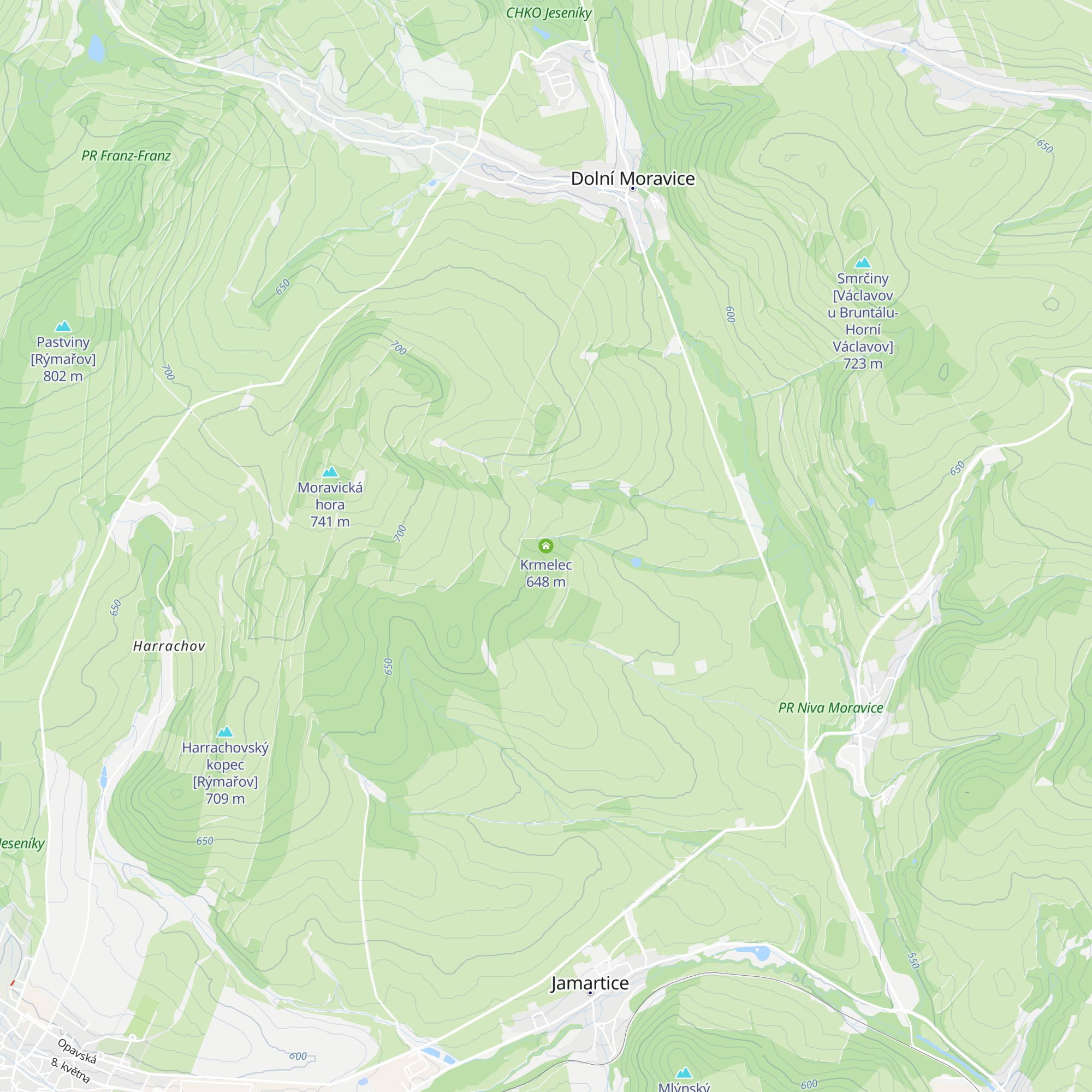 Krmelec map