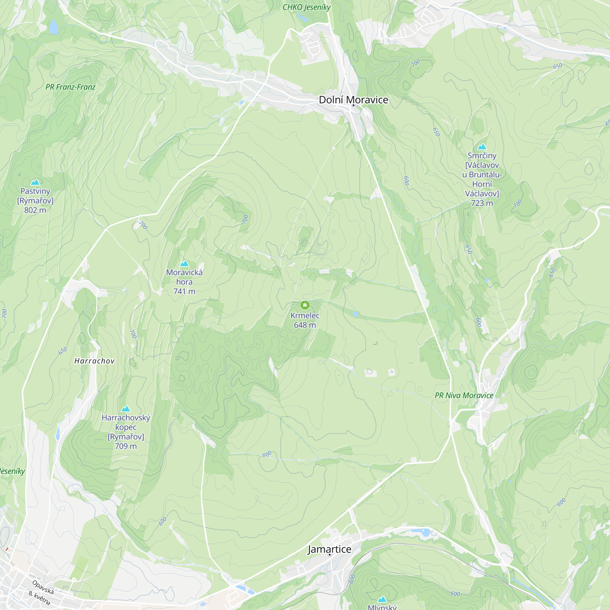 Krmelec map