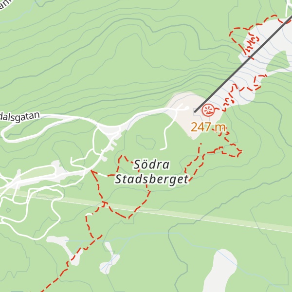 Map of Södra Stadsberget