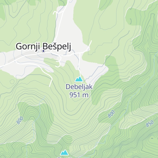 Map of Debeljak