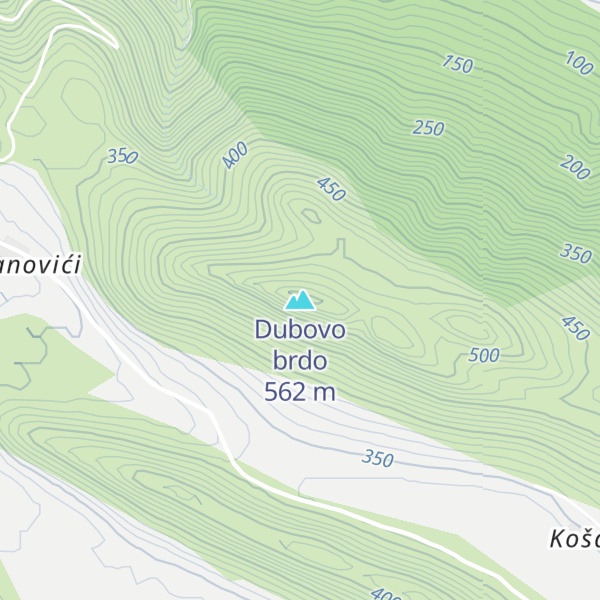 Map of Dubovo brdo