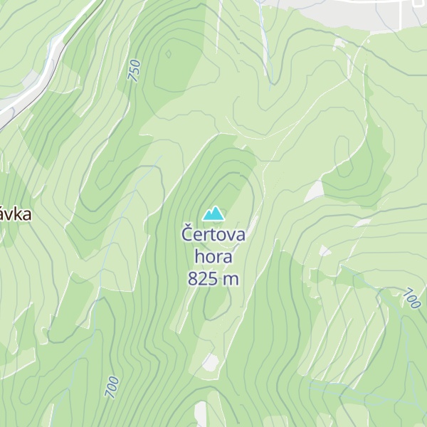 Map of Čertova hora