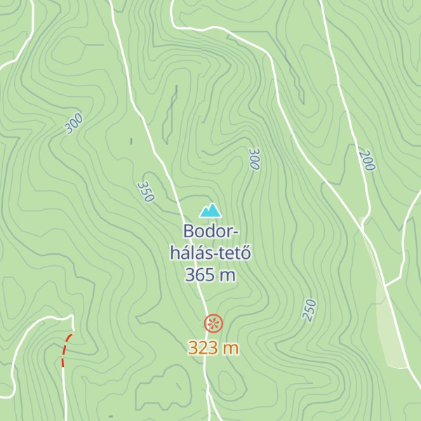 Map of Bodor-hálás-tető