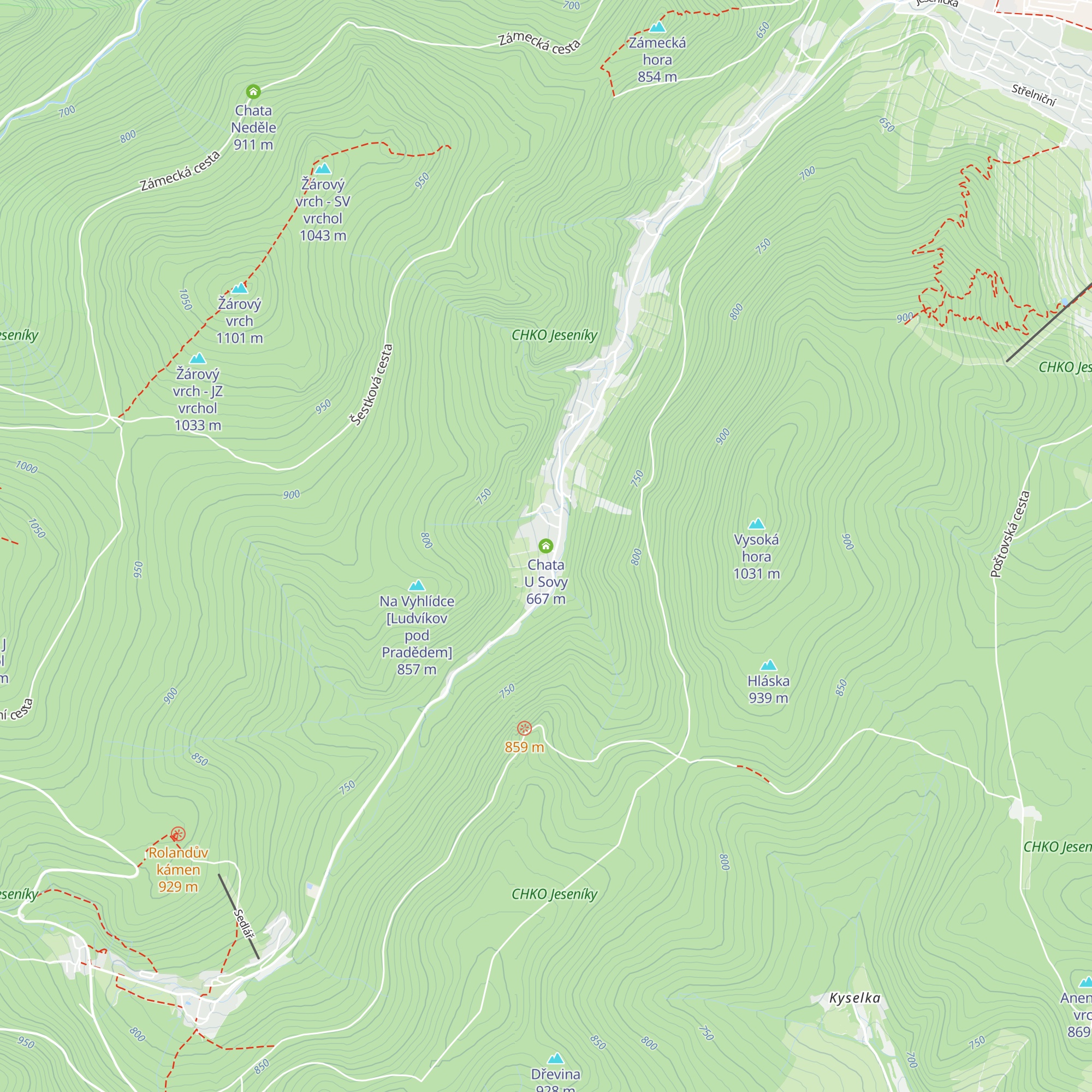 Chata U Sovy map