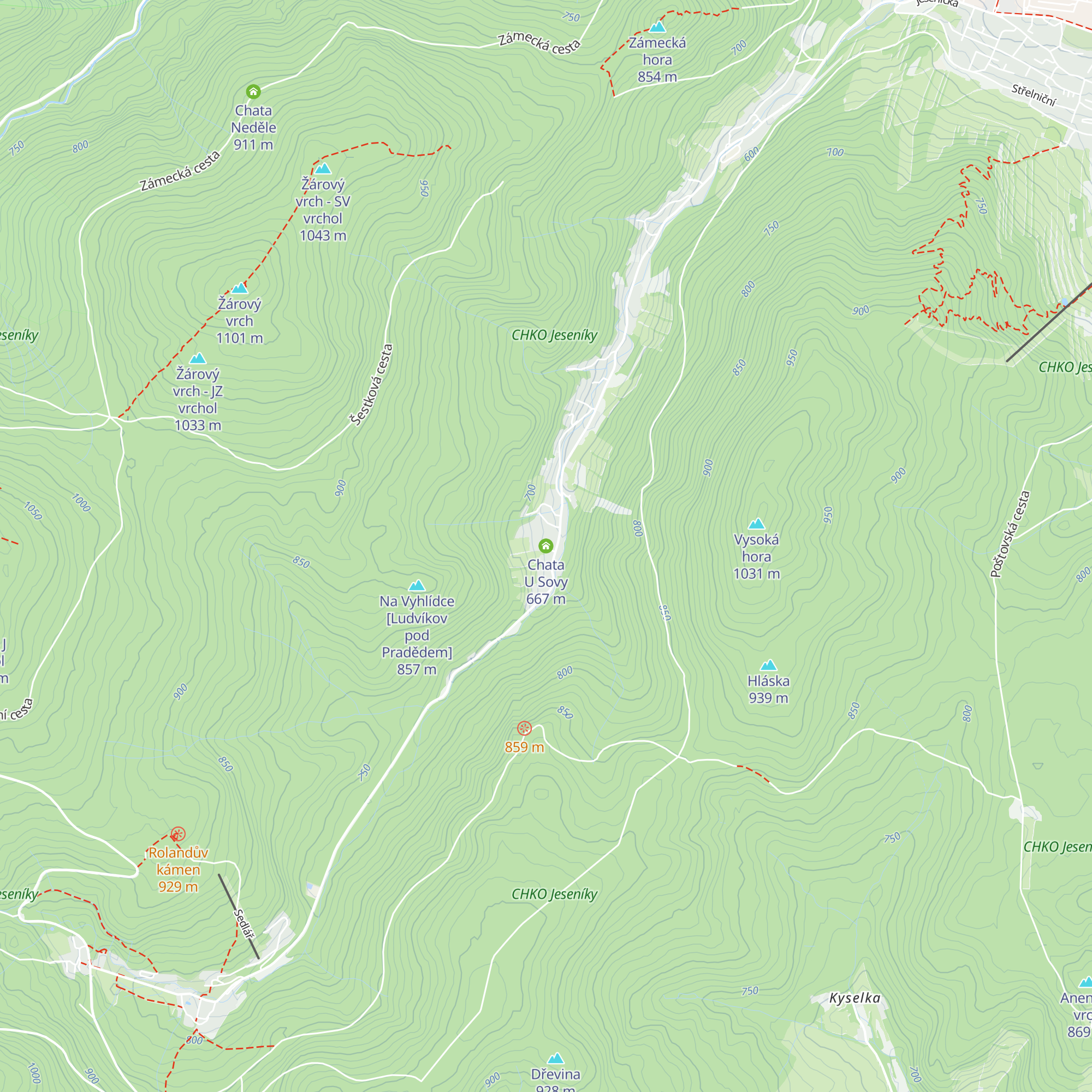 Chata U Sovy map