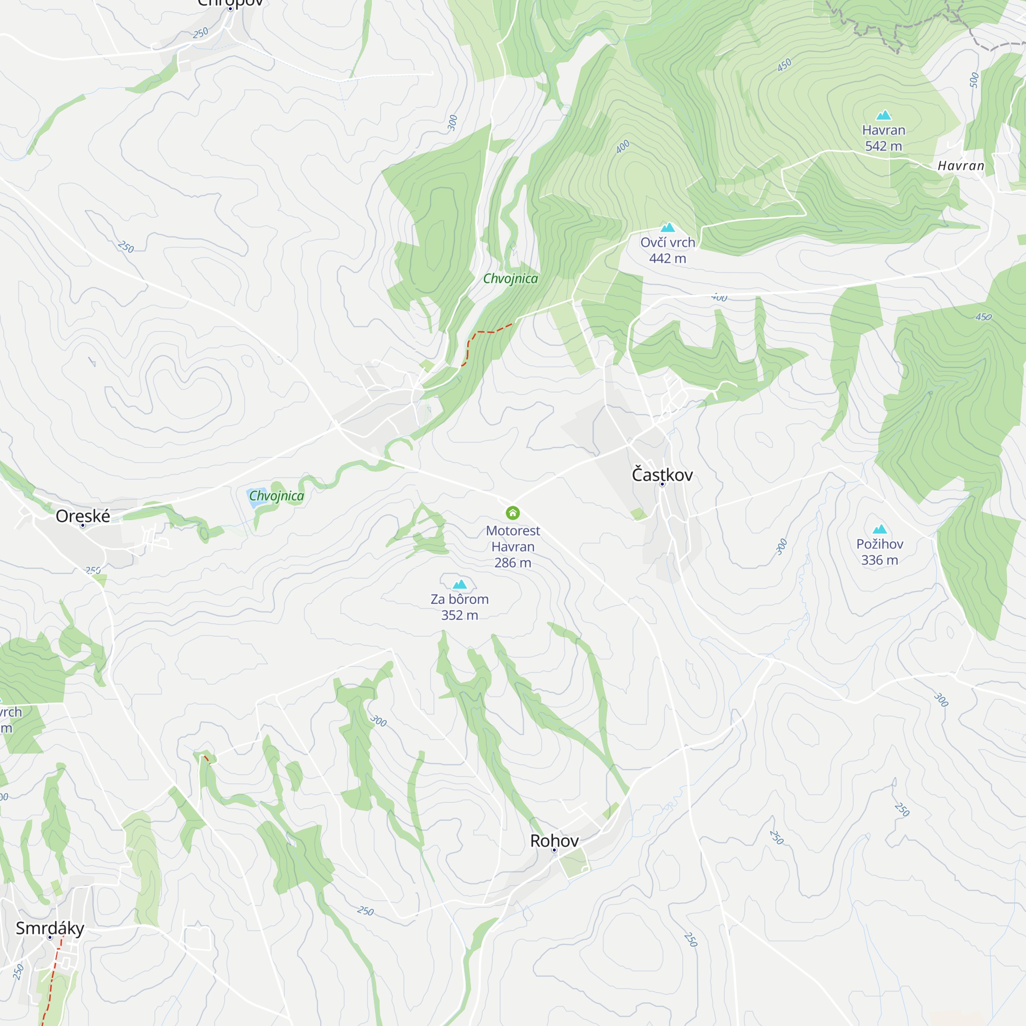 Motorest Havran map