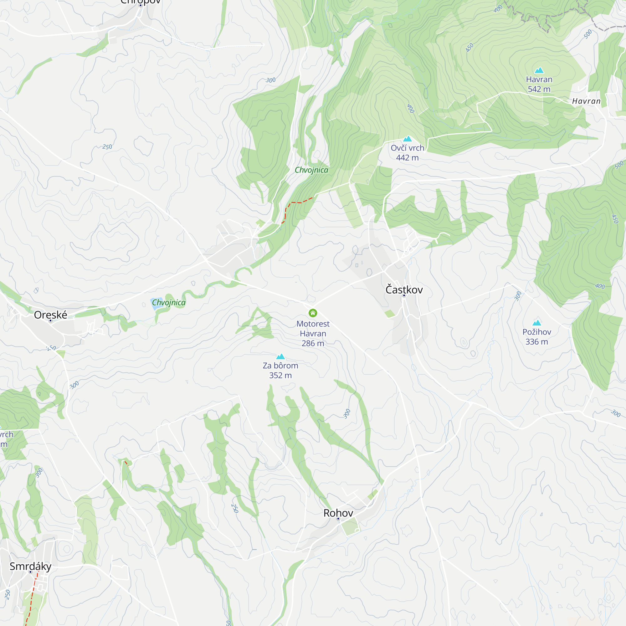 Motorest Havran map