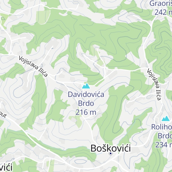 Map of Davidovića Brdo
