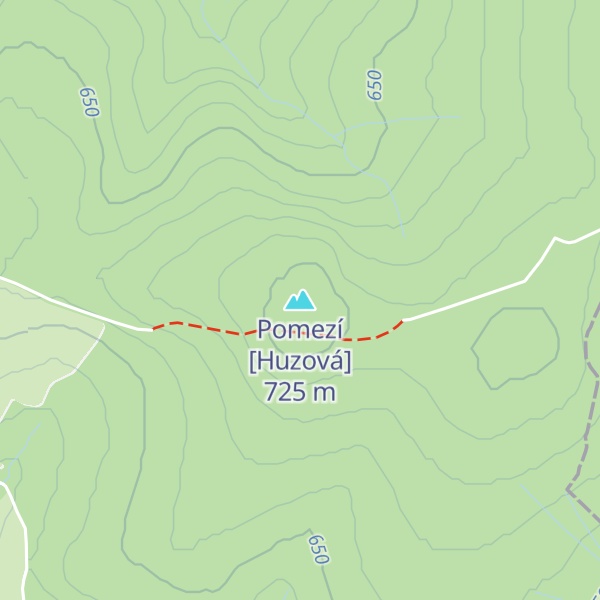 Map of Pomezí [Huzová]