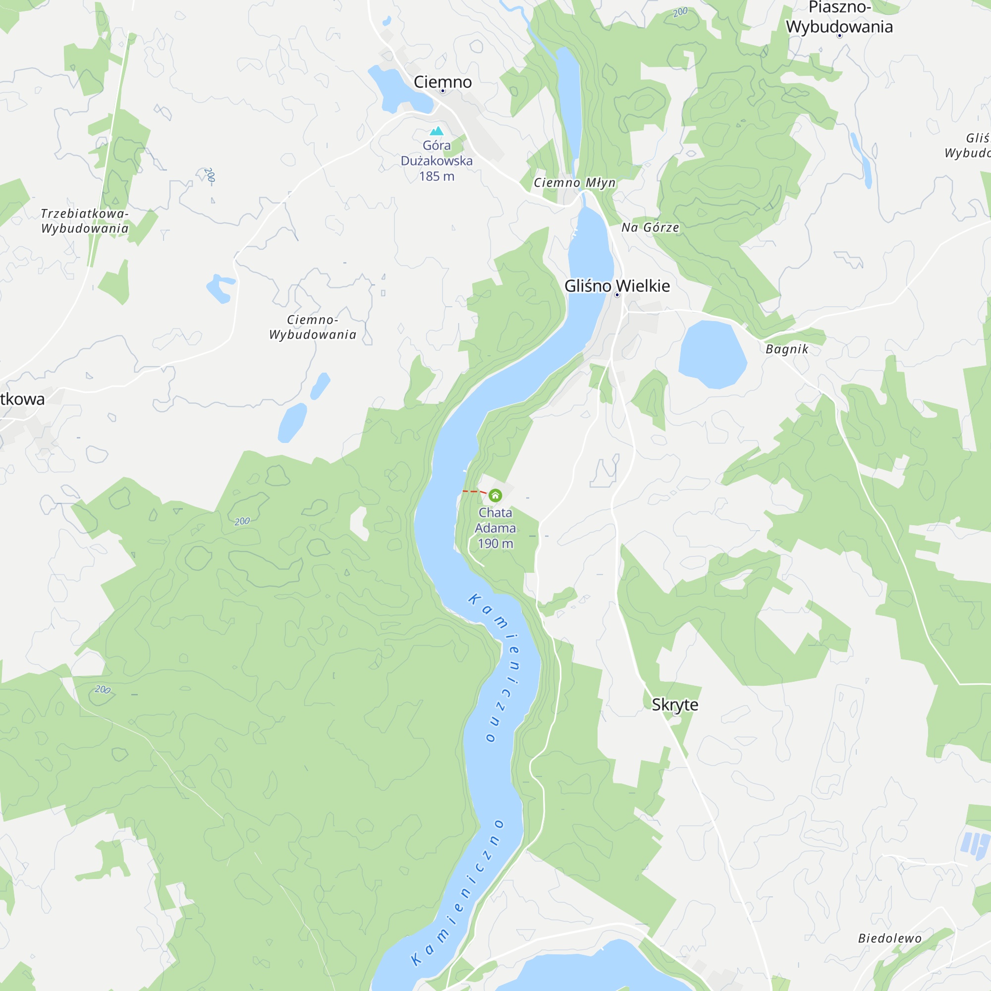 Chata Adama map