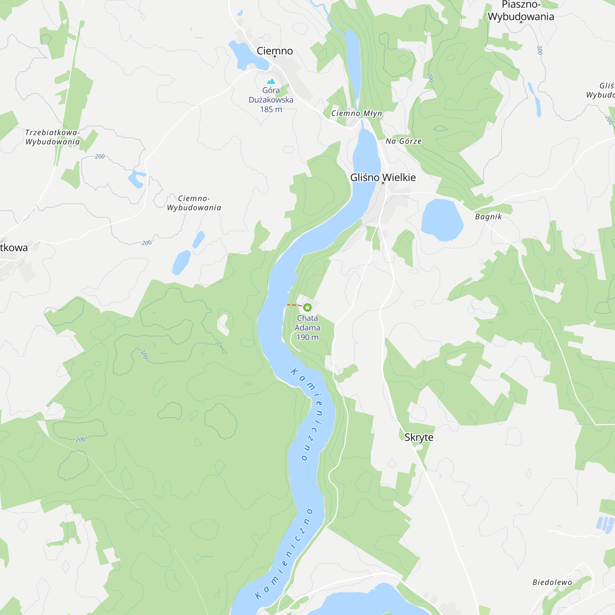 Chata Adama map