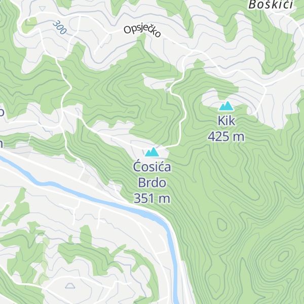 Map of Ćosića Brdo