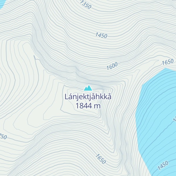 Map of Lánjektjåhkkå
