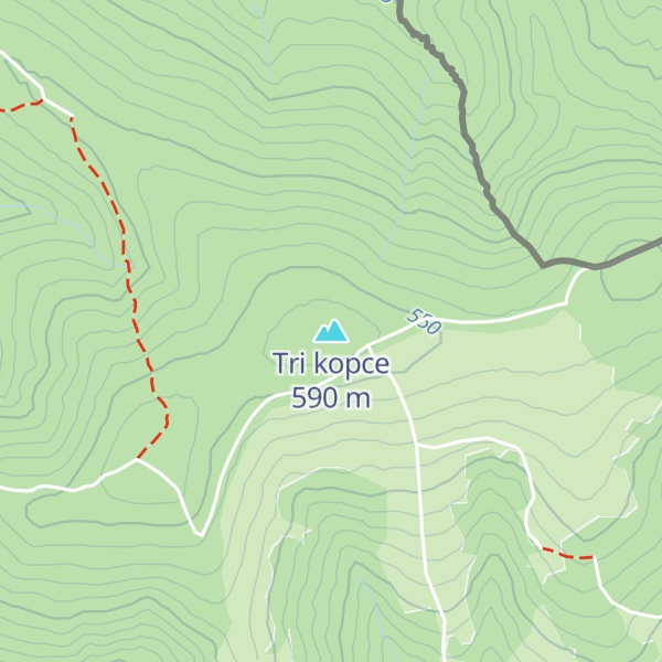 Map of Tri kopce