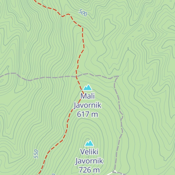Map of Mali Javornik