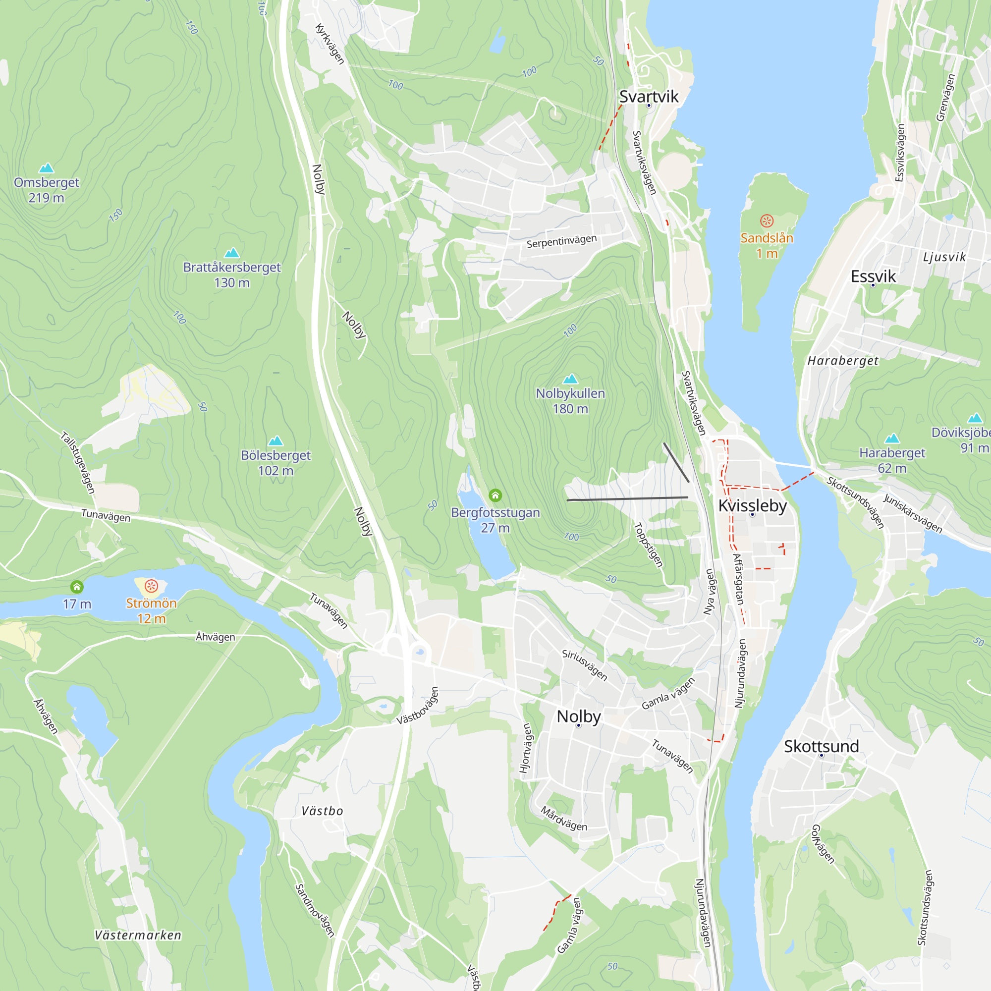 Bergfotsstugan map