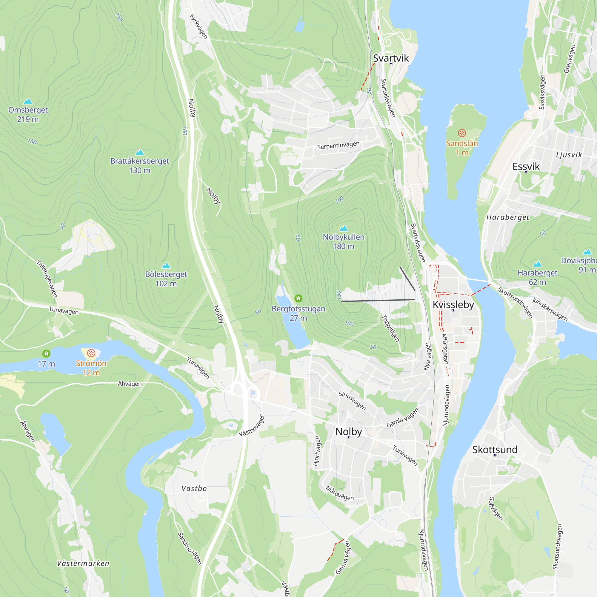 Bergfotsstugan map