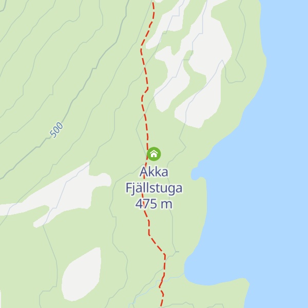 Map of Akka Fjällstuga