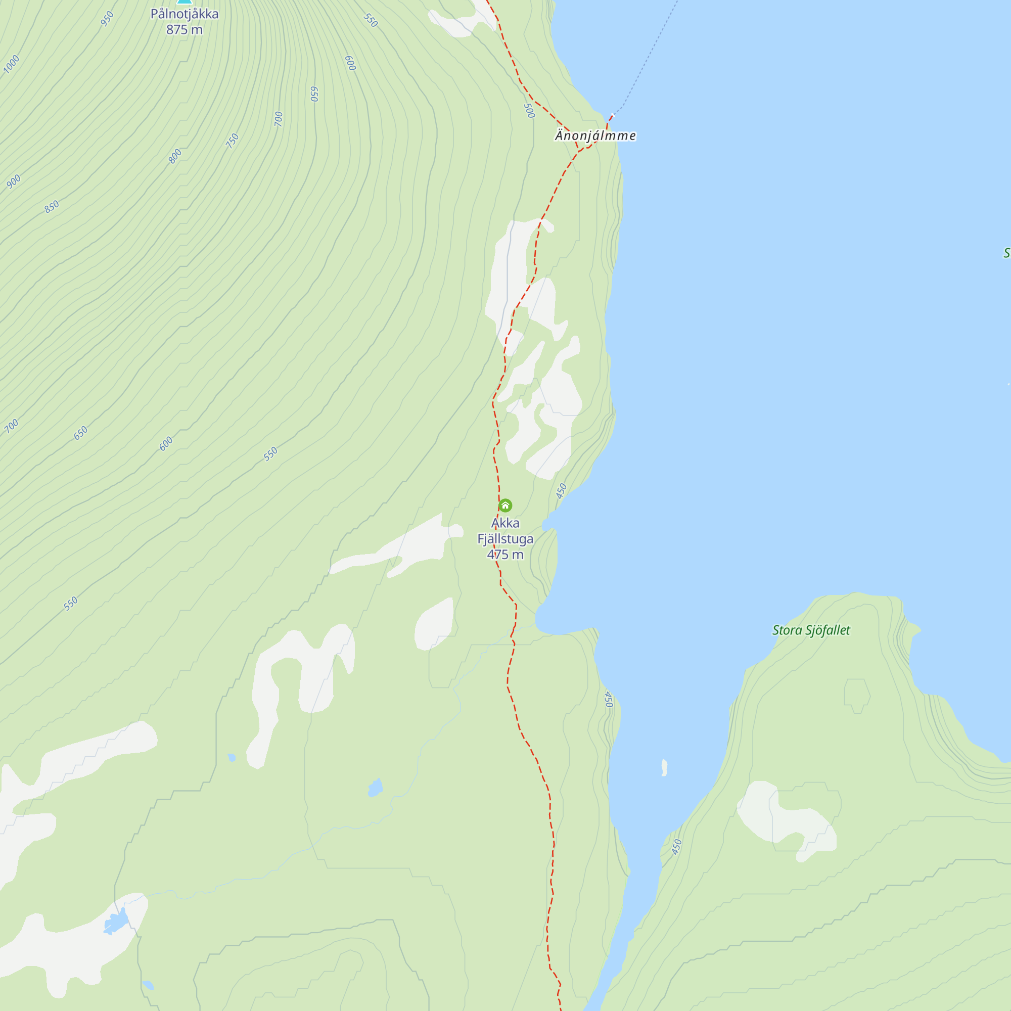Akka Fjällstuga map