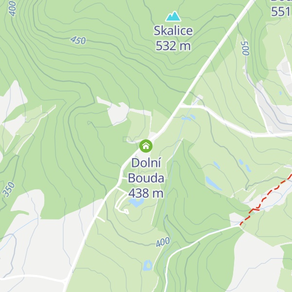 Map of Dolní Bouda