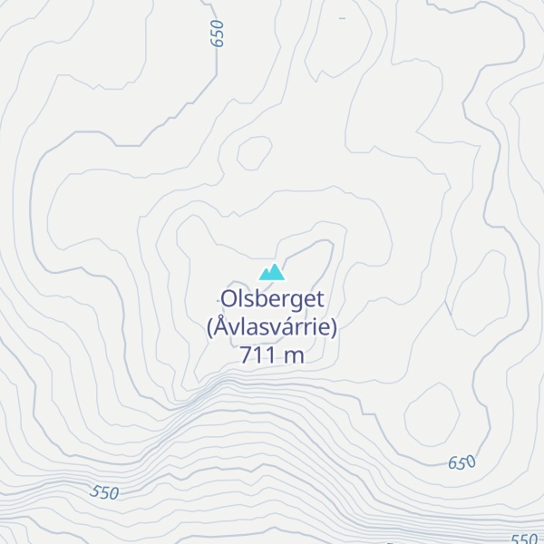 Map of Olsberget (Åvlasvárrie)