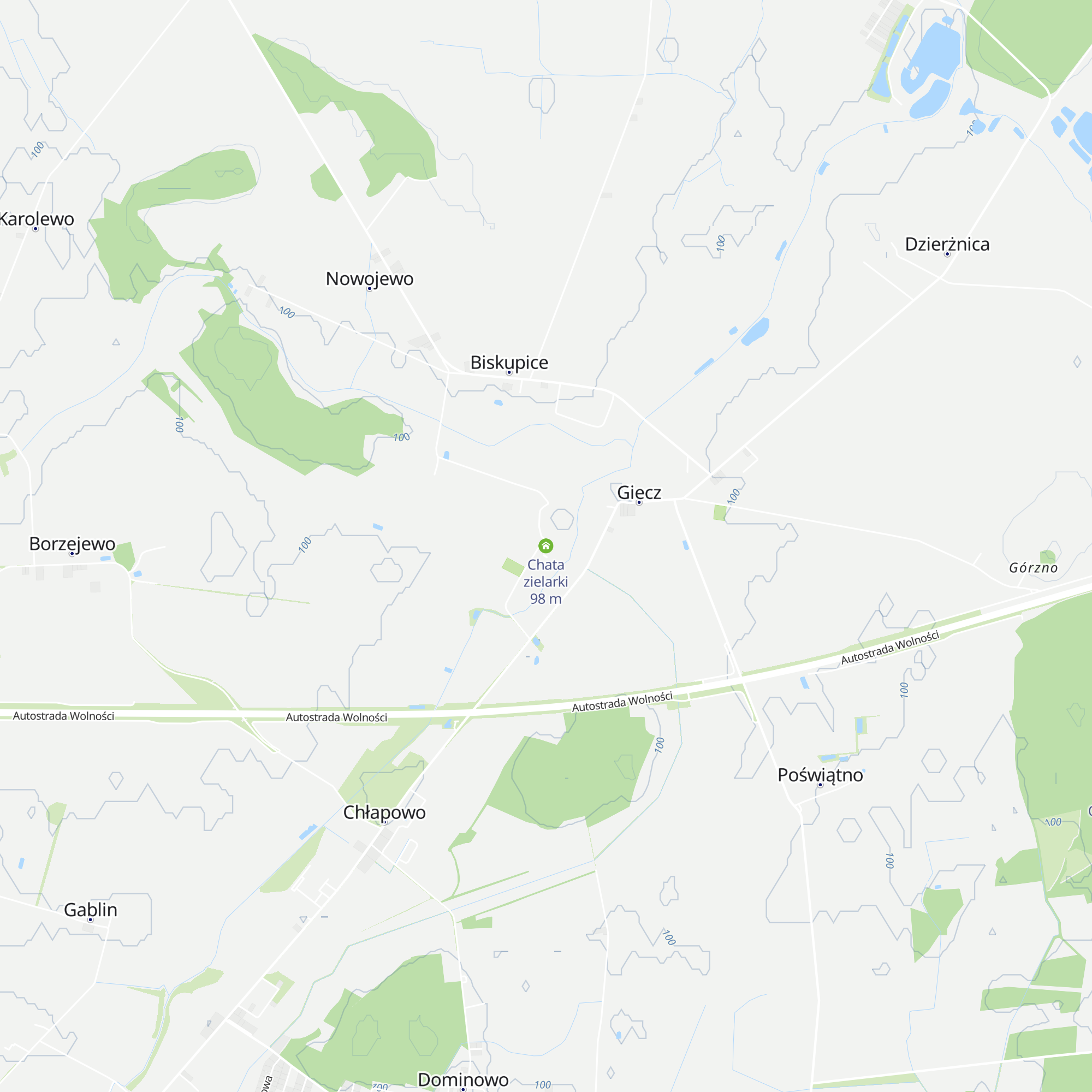 Chata zielarki map