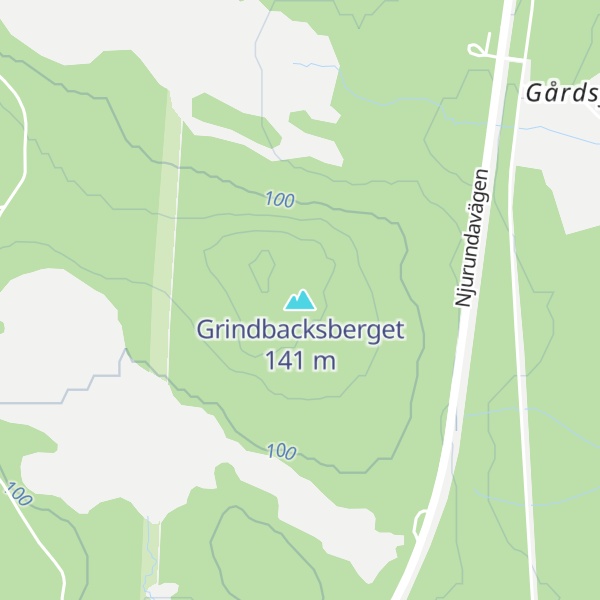 Map of Grindbacksberget