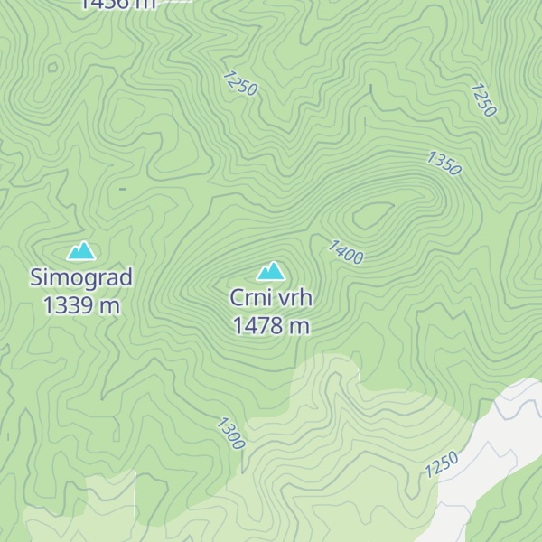 Map of Crni vrh