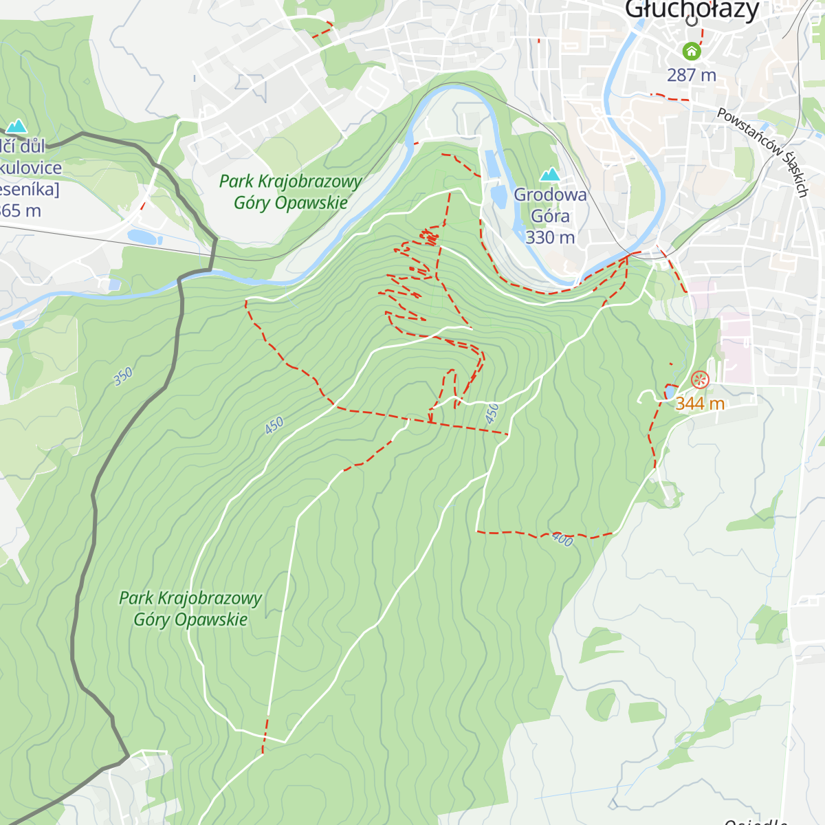 Schronisko i wieża widokowa na Przedniej Kopie map