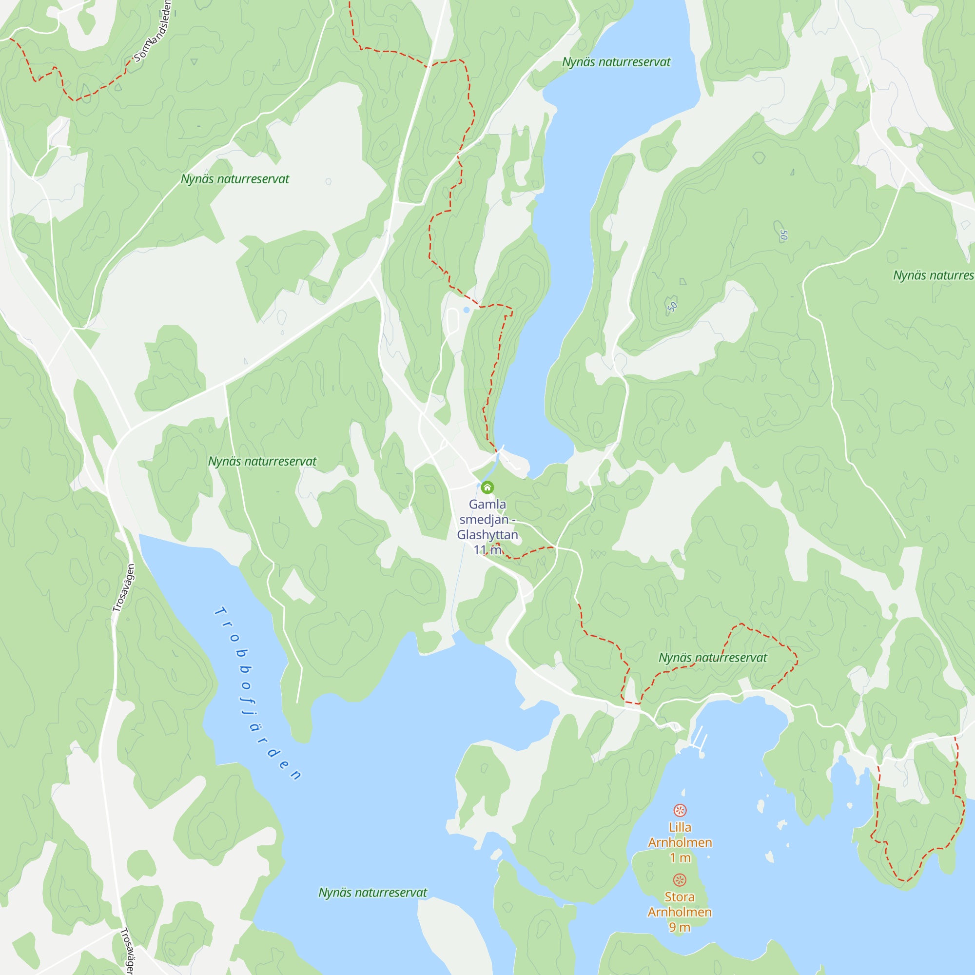 Gamla smedjan - Glashyttan map