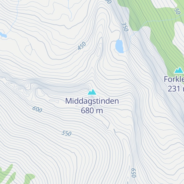 Map of Middagstinden