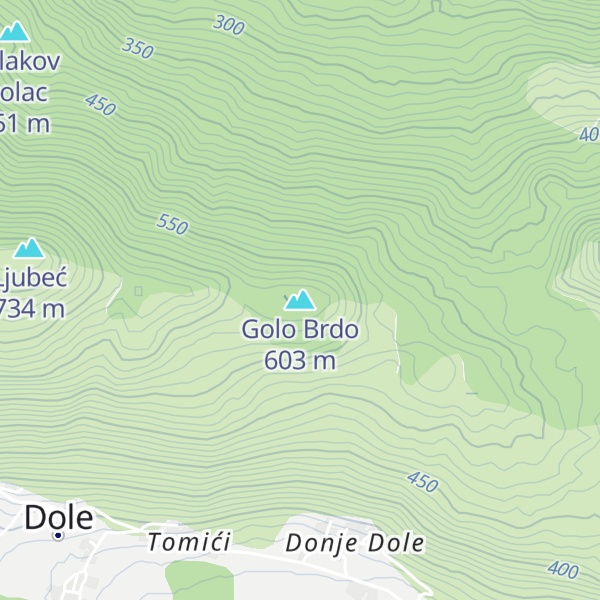 Map of Golo Brdo