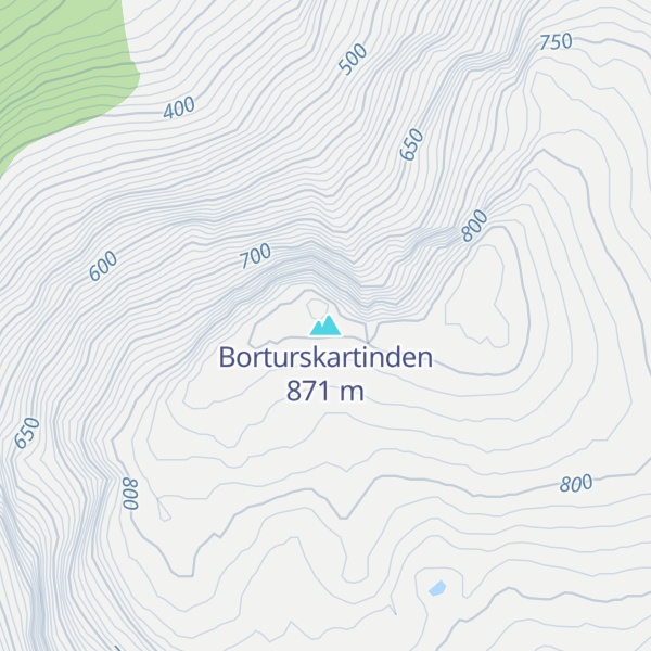 Map of Borturskartinden
