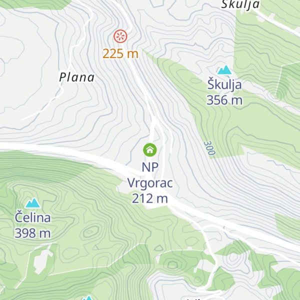 Map of NP Vrgorac