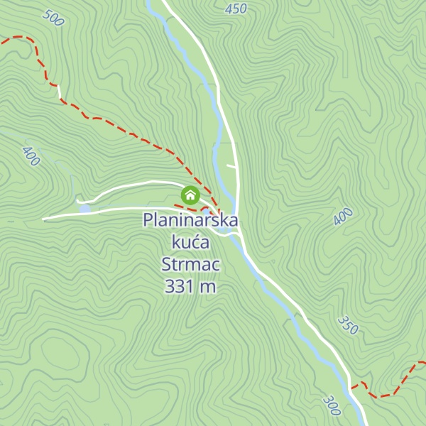 Map of open changing cabins