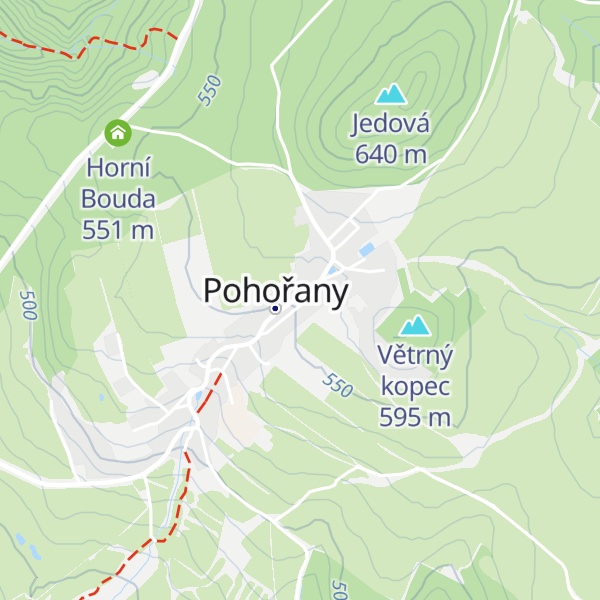 Map of Pohořanská bouda