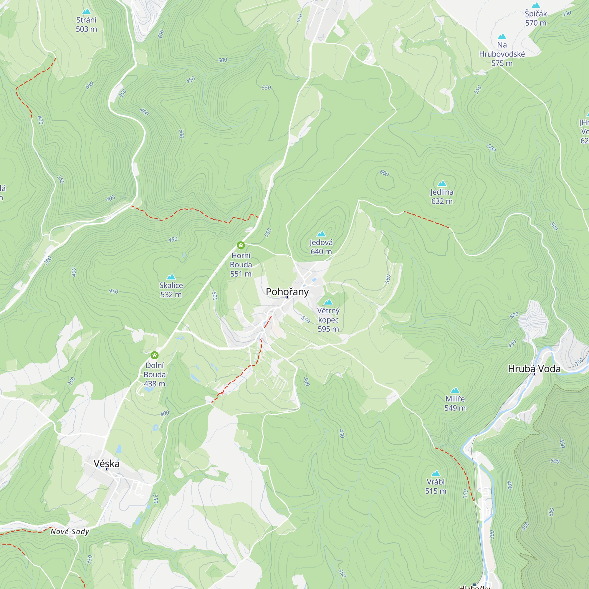 Pohořanská bouda map