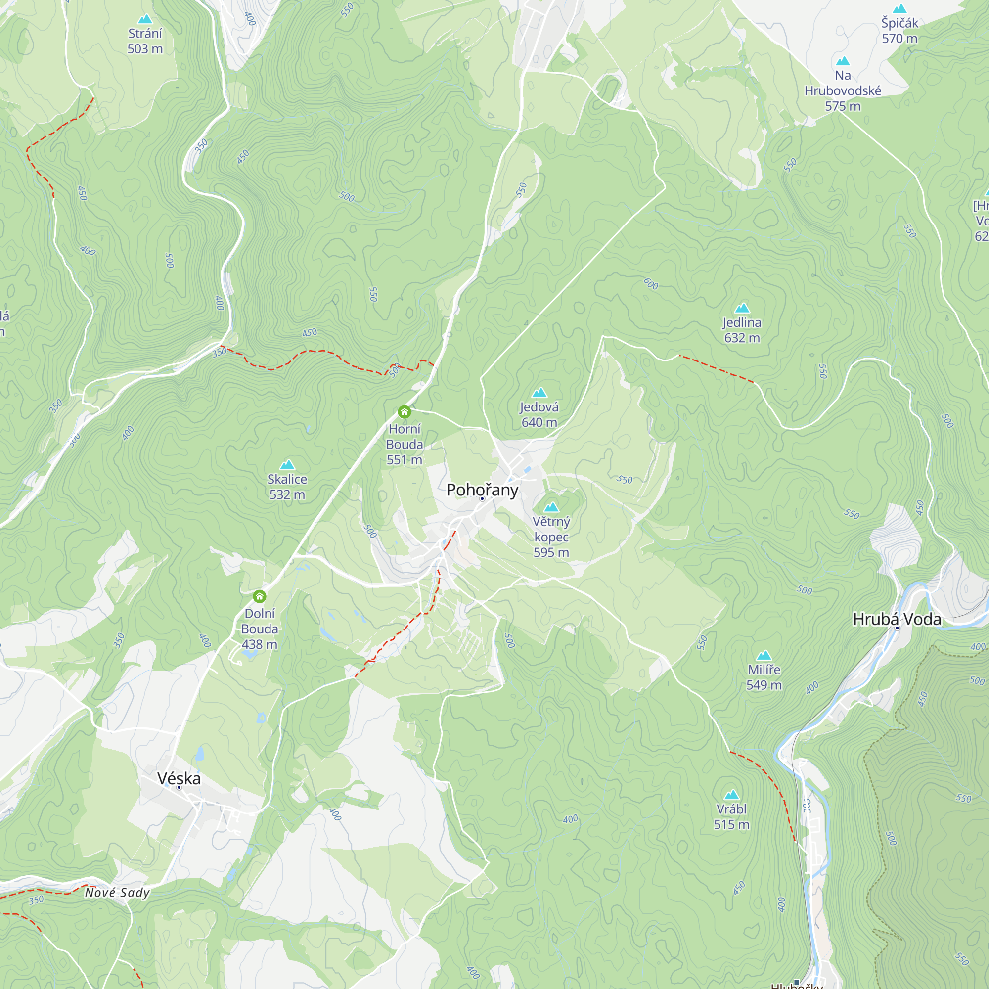 Pohořanská bouda map