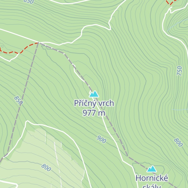 Map of Příčný vrch