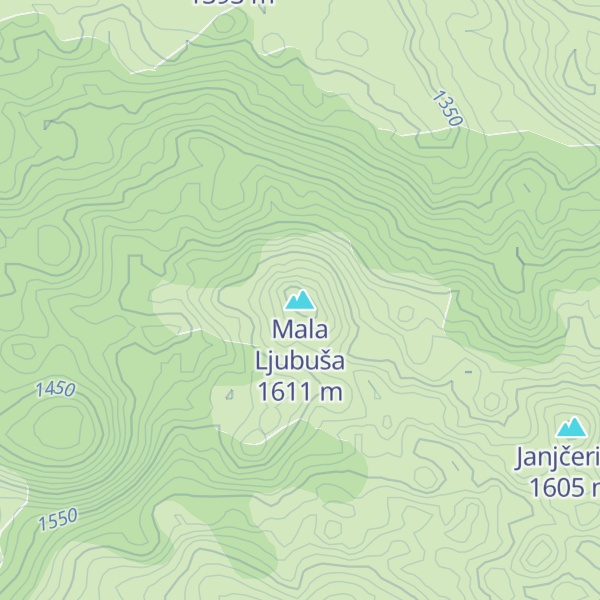 Map of Mala Ljubuša