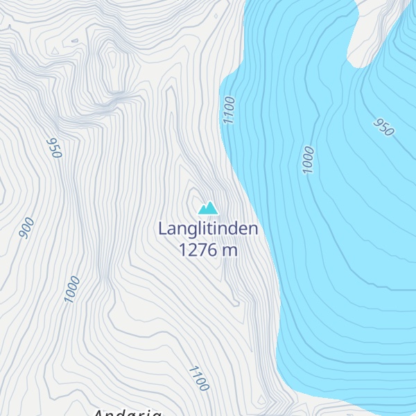 Map of Langlitinden